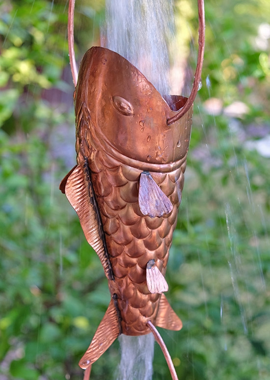 Fancy Koi Fish Cups - Copper - Rain Chain Canada